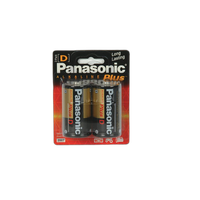 Panasonic Alkaline Plus D 2 Pack Batteries 0