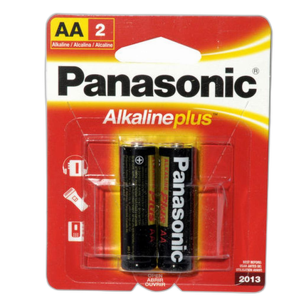 Panasonic Alkaline Plus AA 2 Pack Batteries