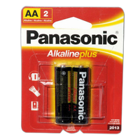 Panasonic Alkaline Plus AA 2 Pack Batteries 0