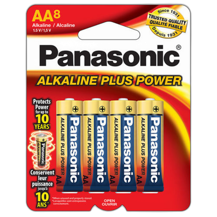 Panasonic Alkaline Plus AA 8 Pack Batteries