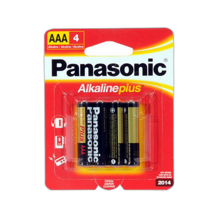 PANASONIC AAA ALKALINE 4-PACK BATTERIES