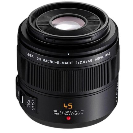 Panasonic Lumix G 45mm f/2.8 ASPH. Short Telephoto Lens - Black