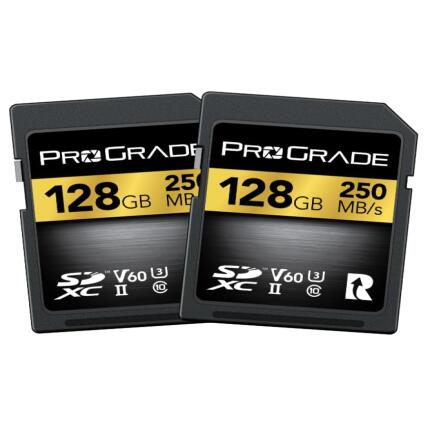ProGrade Digital 128GB SDXC UHS-II V60 Memory Card - 2-Pack