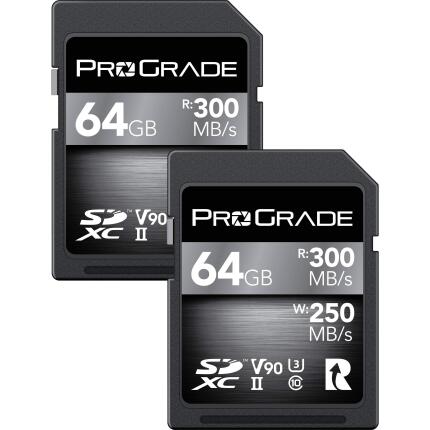 ProGrade Digital 64GB SDXC UHS-II V90 Memory Card - 2-Pack