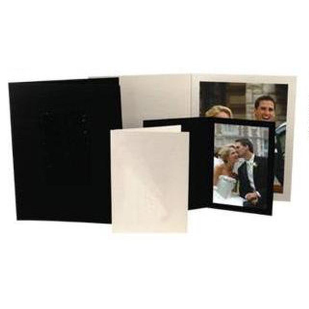 Unique Photomounts 5x7 Black SR Slip Folder (25)
