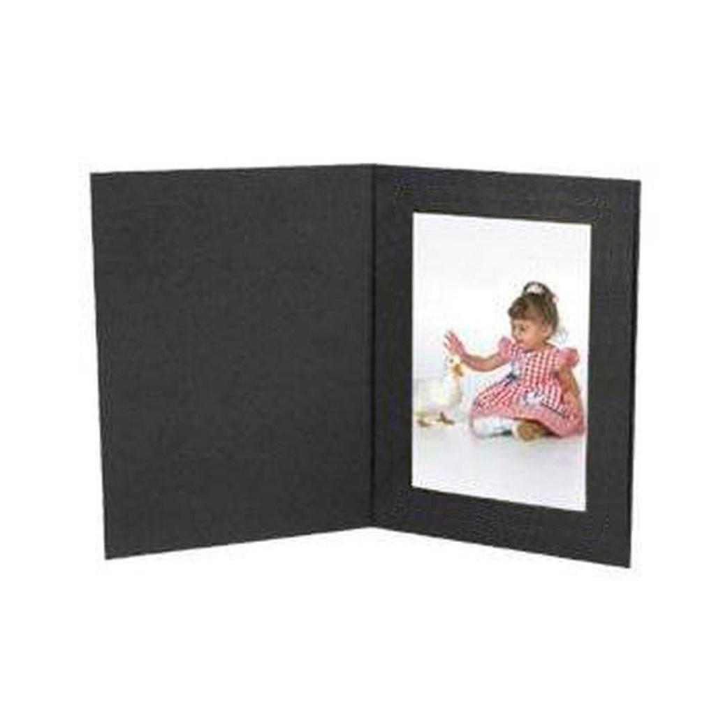 Unique Photomounts 5x7 Black Classic Square Folder (25)