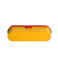 Kodak steel 135 film case w/ red lid and yellow body 3