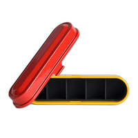 Kodak steel 135 film case w/ red lid and yellow body 4