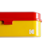 Kodak steel 135 film case w/ red lid and yellow body 5