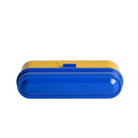 Kodak steel 135 film case w/ blue lid and yellow body 2