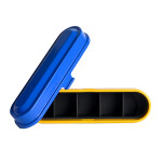 Kodak steel 135 film case w/ blue lid and yellow body 4