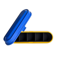 Kodak steel 135 film case w/ blue lid and yellow body 4