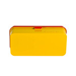 Kodak steel 120/135 film case w/ red lid and yellow body 2
