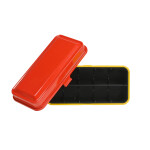 Kodak steel 120/135 film case w/ red lid and yellow body 3