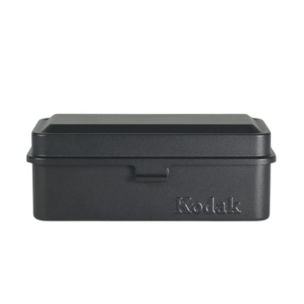 Kodak steel 120/135 film case w/ black lid and black body