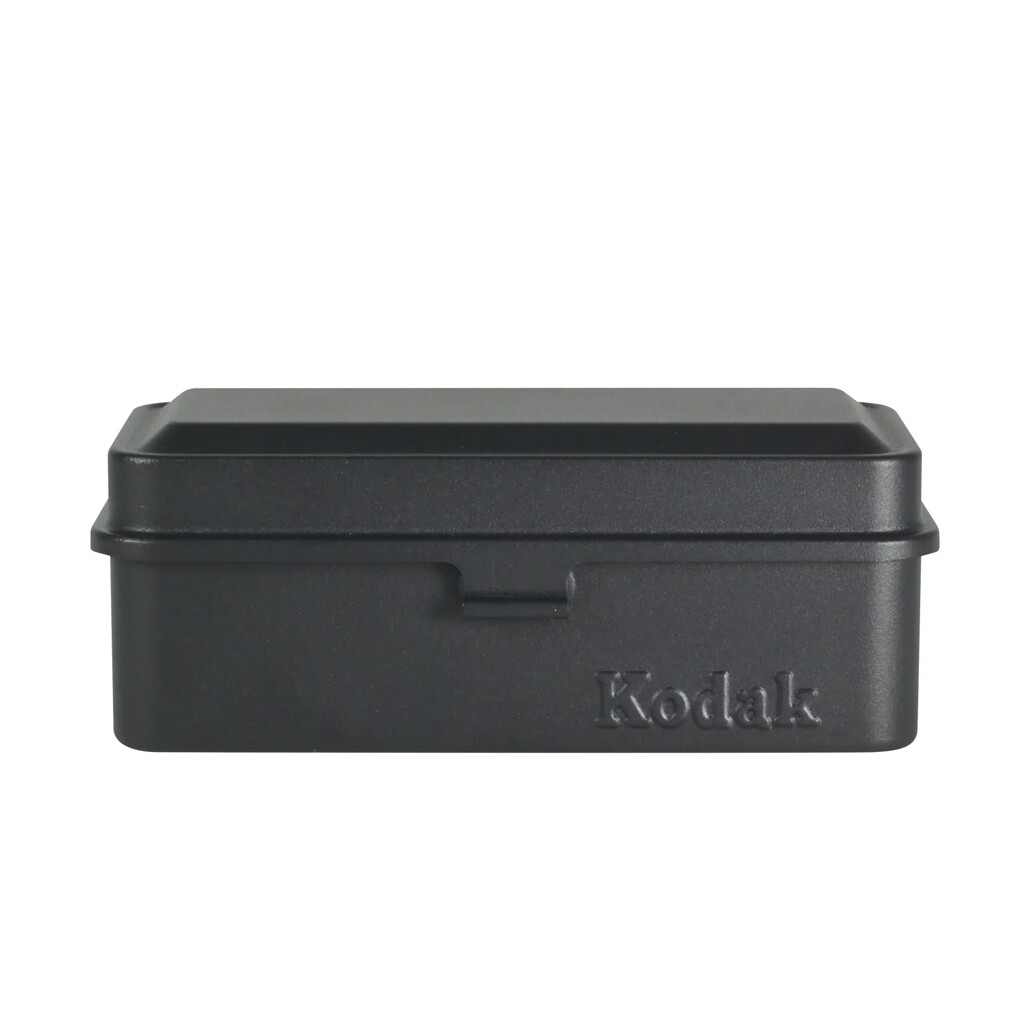 Kodak steel 120/135 film case w/ black lid and black body
