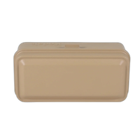 Kodak steel 120/135 film case w/ beige lid and beige body 1