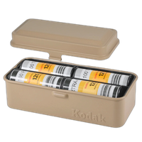 Kodak steel 120/135 film case w/ beige lid and beige body 5