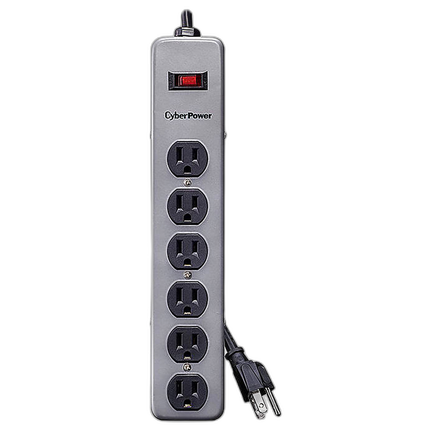 CyberPower CSB606M Surge Protector 6-Outlet 6Ft 900 Joules Metal Housing