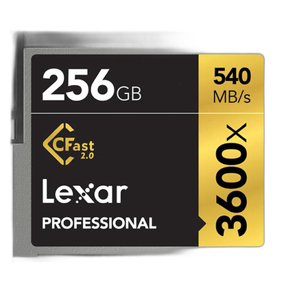 Lexar 256GB Professional 3600x CFast 2.0 Memory Card