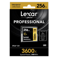 Lexar 256GB Professional 3600x CFast 2.0 Memory Card 1