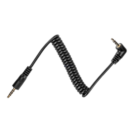 Saramonic SR-PMC2 3.5mm Right-Angle TRS to 3.5mm TRRS Coiled Adapter Cable