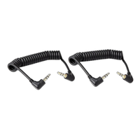 Saramonic 3.5mm Male Stereo TRS to 3.5mm Male Stereo TRS Coiled Cables -2 PK 1