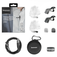 Saramonic DK4E Mini Pro Omni Lavalier Mic w/ TA4F Mini 4-Pin Locking Connect 6