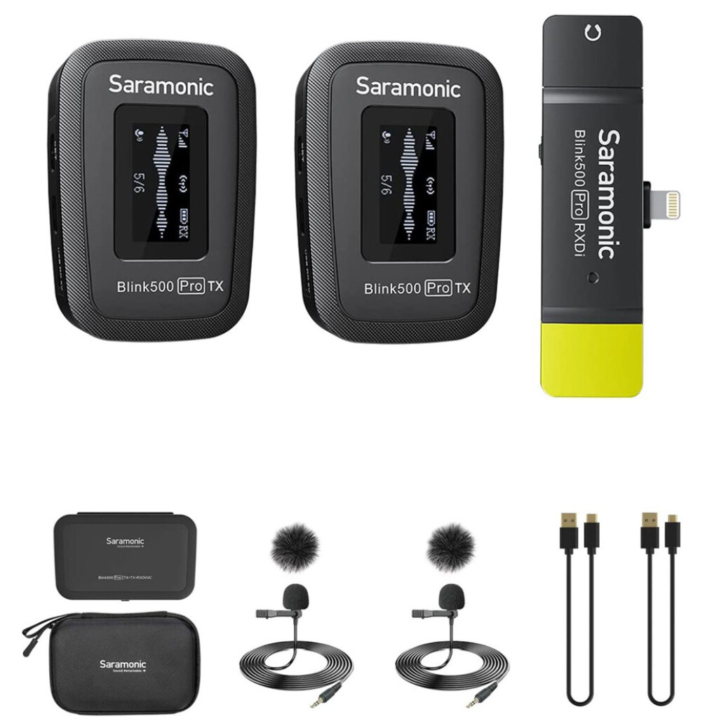 Saramonic Blink 500 Pro B4 TX+TX+RX 2.4GHz Wireless Lavalier System for IOS