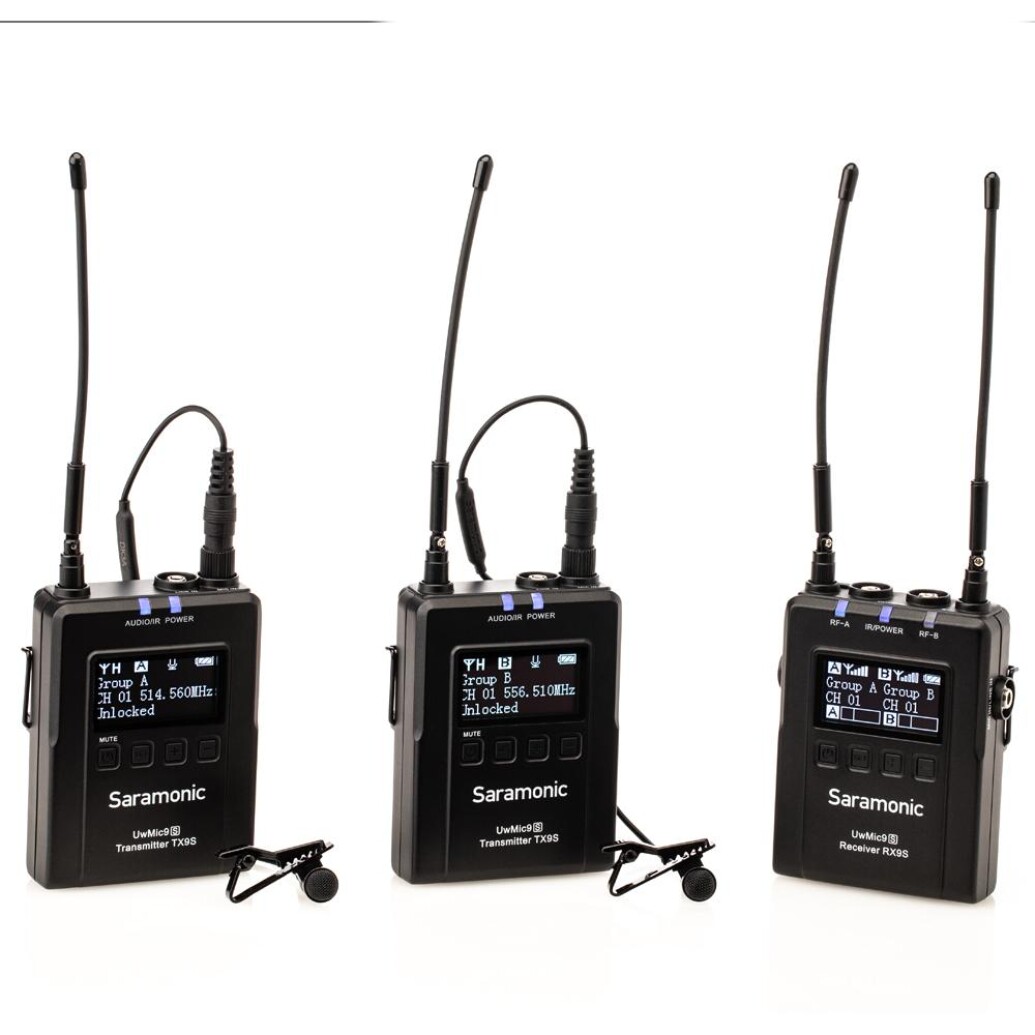 Saramonic UwMic9s Kit 2 Wireless Dual Channel Lavalier - 2 Person Kit