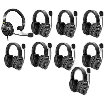 Saramonic WiTalk-WT9D 9-Person Full-Duplex Wireless Intercom Sy w/ 8x Dual-E
