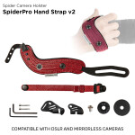 SpiderPro v2 Hand Strap - Red Leather 0