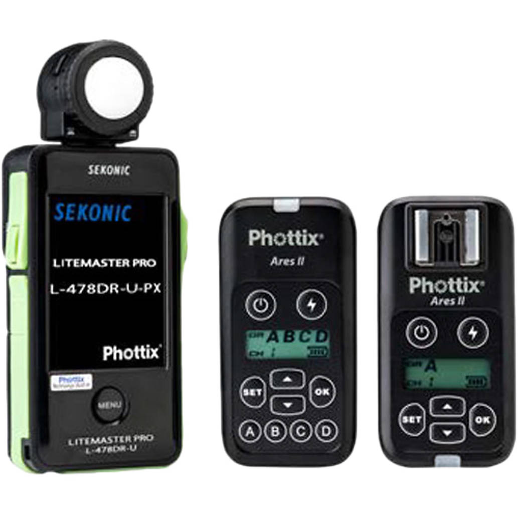 Sekonic L-478DR-U-PX Meter with Phottix ARES II Trigger and Receiver