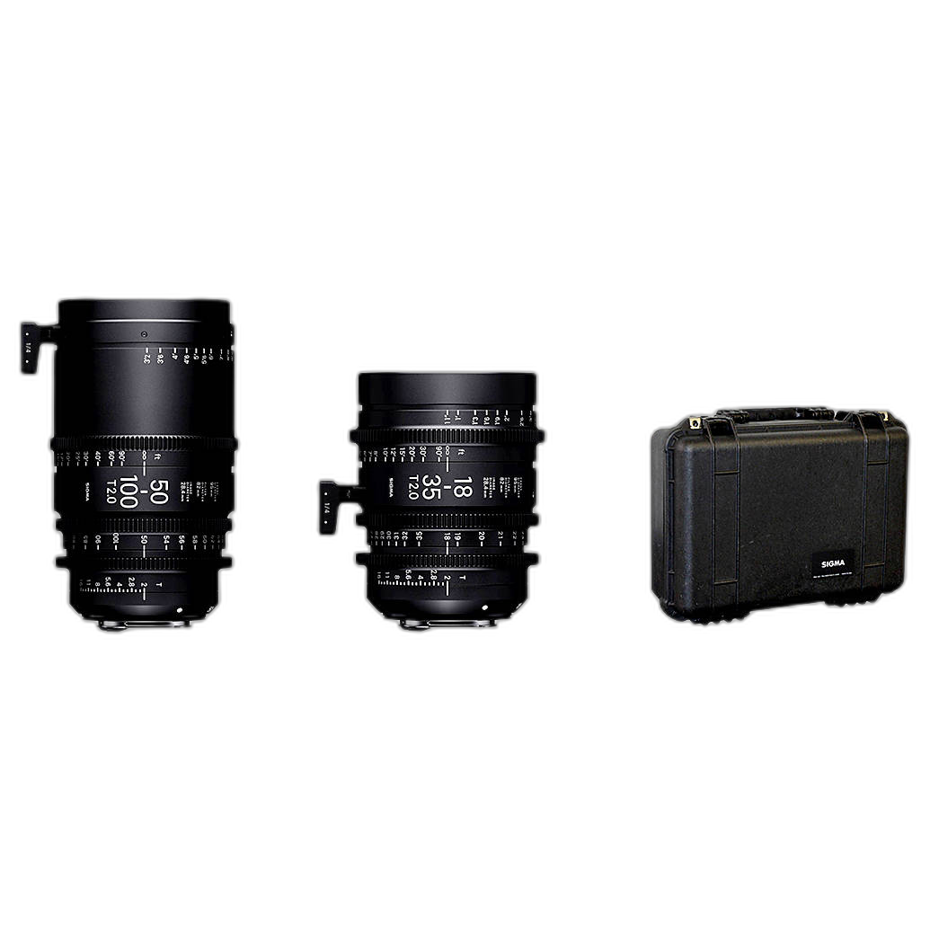 SIGMA2点セット 50-100mm & 18-35mm F1.8 Canon Sigma 18-35mm T2 and 50-100mm T2 Lenses with Case (Canon EF)