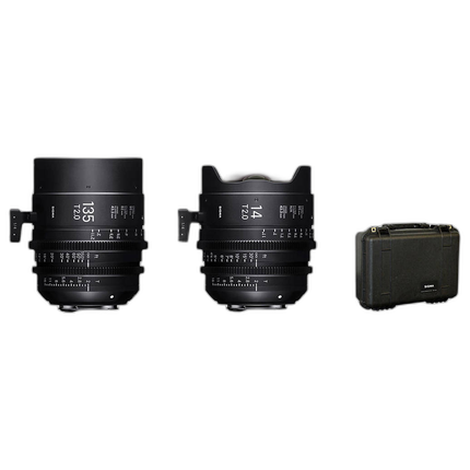 Sigma 14mm T2 and 135mm T2 FF High-Speed Prime Lens Kit with Case (Sony E)