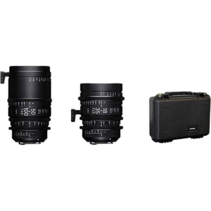 Sigma 18-35mm T2 and 50-100mm T2 Fully Luminous Lenses with Case (Sony E)