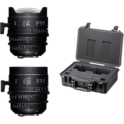 Sigma 14mm/135mm T2 FF High-Speed Fully Lum. Prime Lens Kit (Sony E)