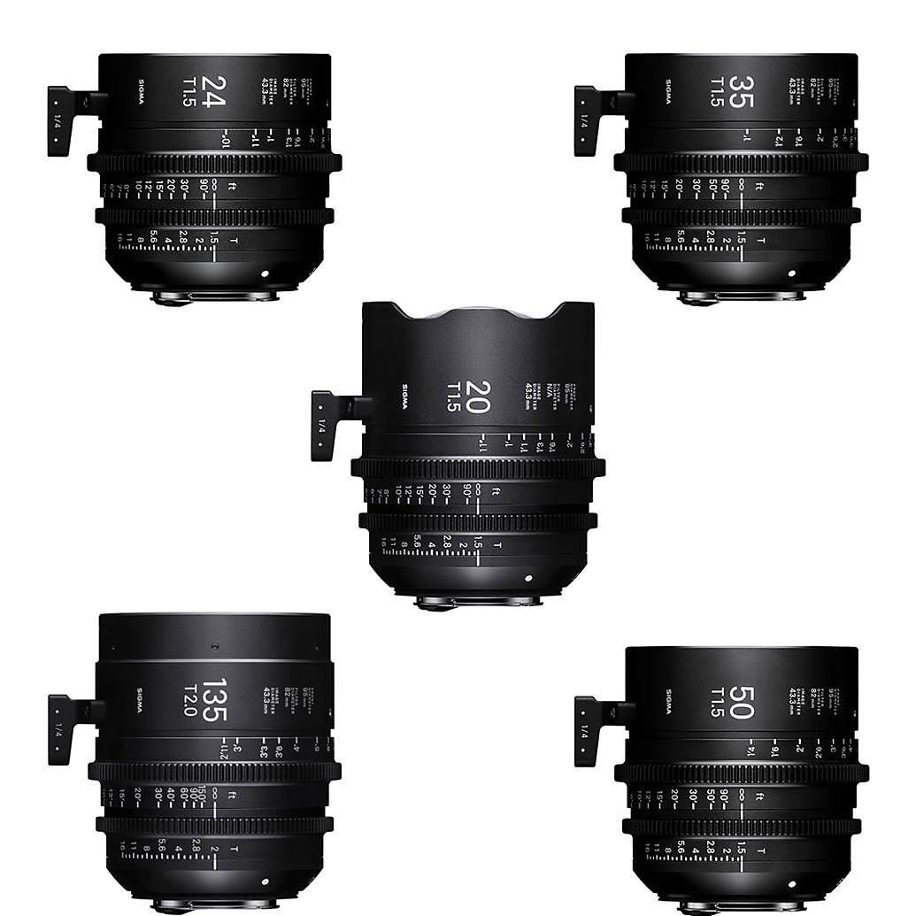 Sigma T1.5 FF High-Speed 5 Fully Luminous Prime Lens Kit (Sony E, Metric)