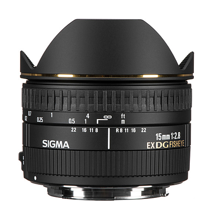 Sigma EX DG Diagonal 15mm f/2.8 Fisheye Lens for Canon Mount - Black