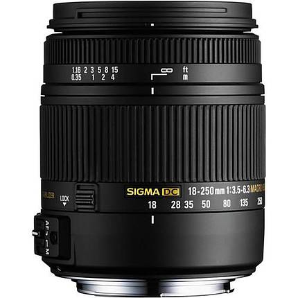 Sigma DC (OS) Macro HSM 18-250mm f/3.5-6.3 Telephoto Lens for Sigma - Black