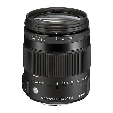 Sigma DC Macro OS HSM 18-200mm f/3.5-6.3 Telephoto Lens for Canon - Black