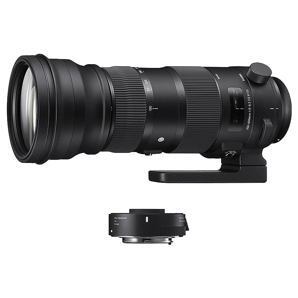 Sigma 150-600mm f/5-6.3 DG OS HSM Sports Lens  and  TC-1401 Kit for Sigma SA