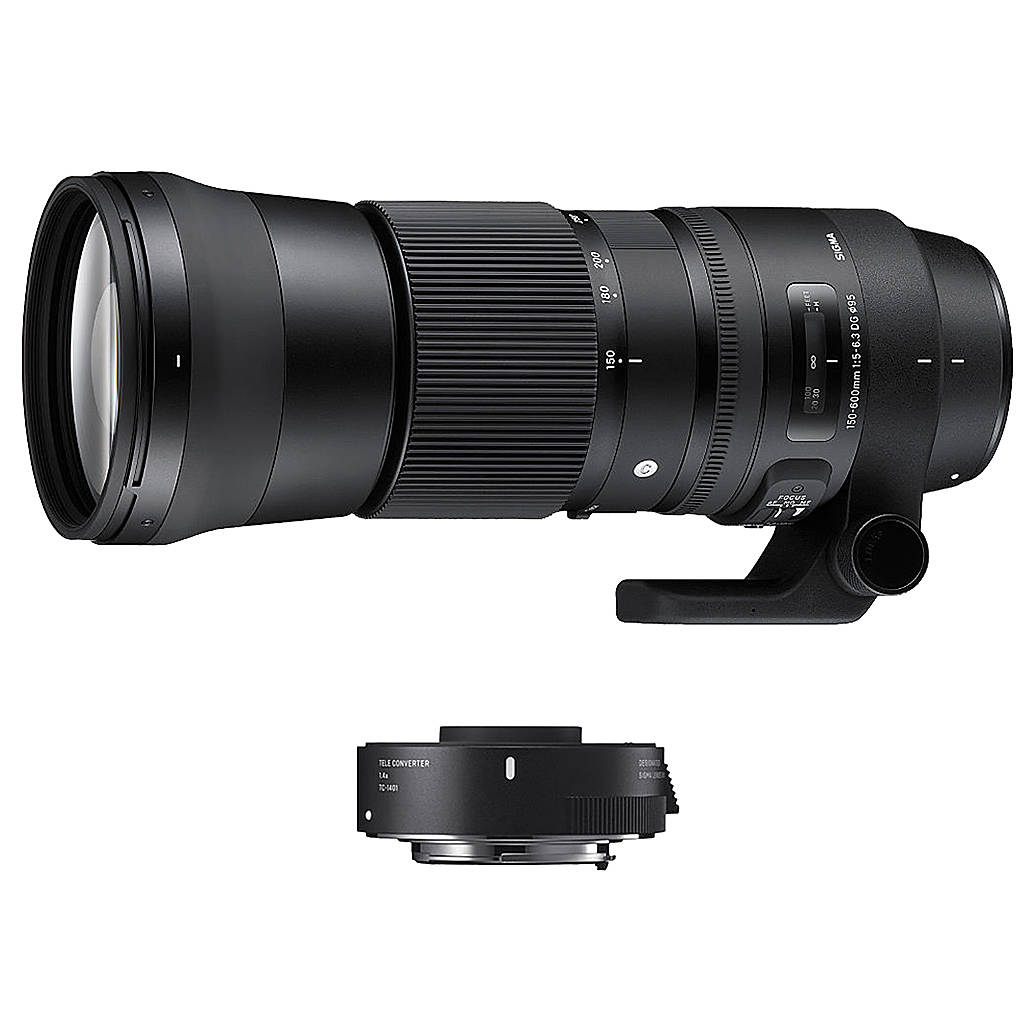Sigma 150-600mm f/5-6.3 DG OS HSM Contemporary Lens  and  TC-1401 Kit - Canon EF
