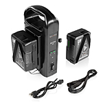 Shape Full Play 2 Battery Kit w/ 2-Bay Vertical Charger (V-Mount) - 98Wh 0