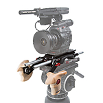 Shape Double Wooden Handle Grips for ARRI Rosettes 3