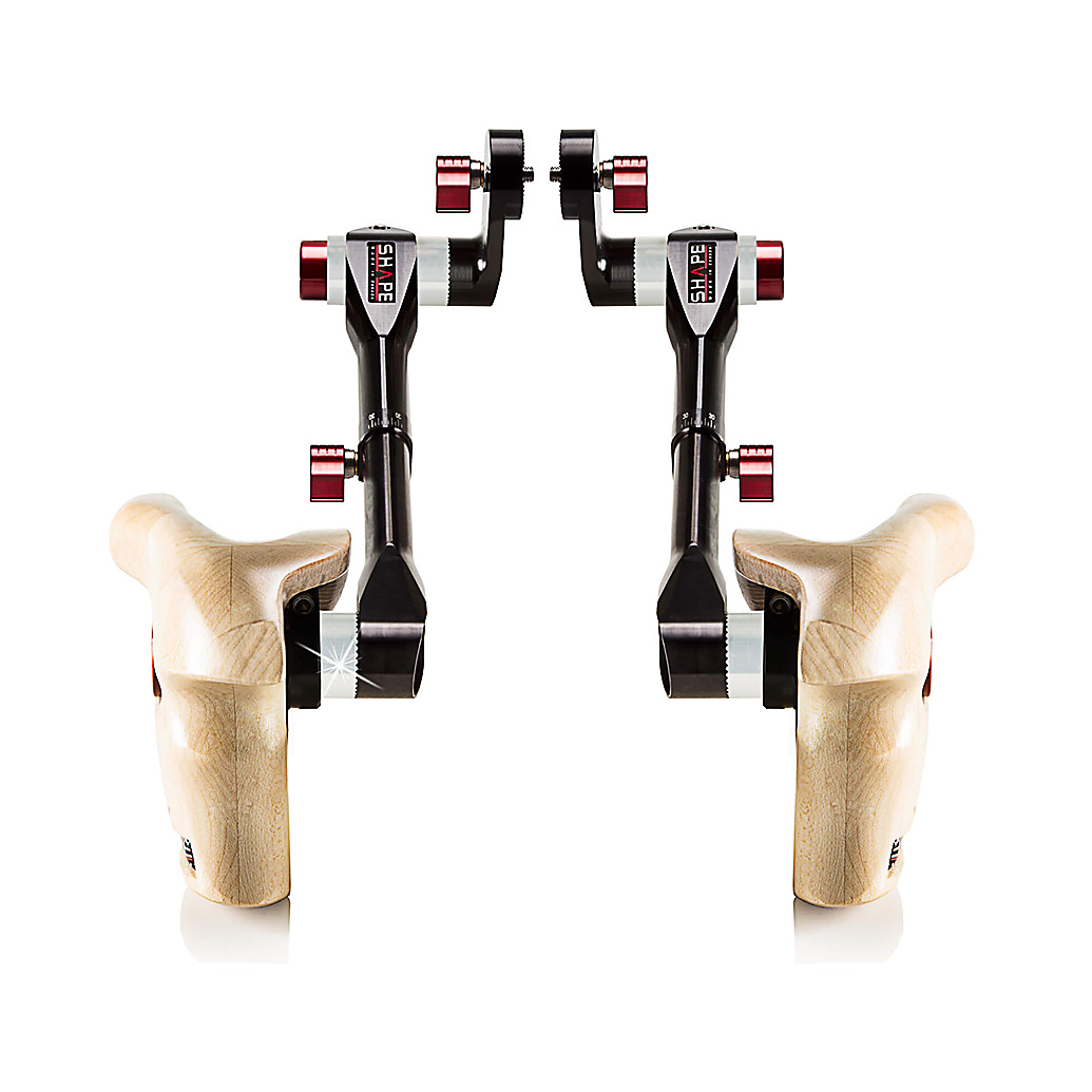 Shape Double Telescopic Wooden Handle Grips for ARRI Rosettes
