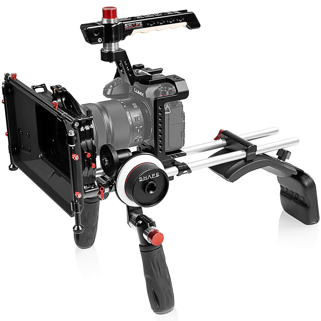 Shape Shoulder Mount w/ Matte Box and Follow Focus Kit for Panasonic Lumix S