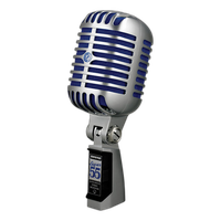 Shure Super 55 Supercardioid Dynamic Microphone (Chrome with Blue Foam) 0