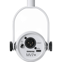 Shure MV7+ Podcast XLR/USB Microphone (White) 3