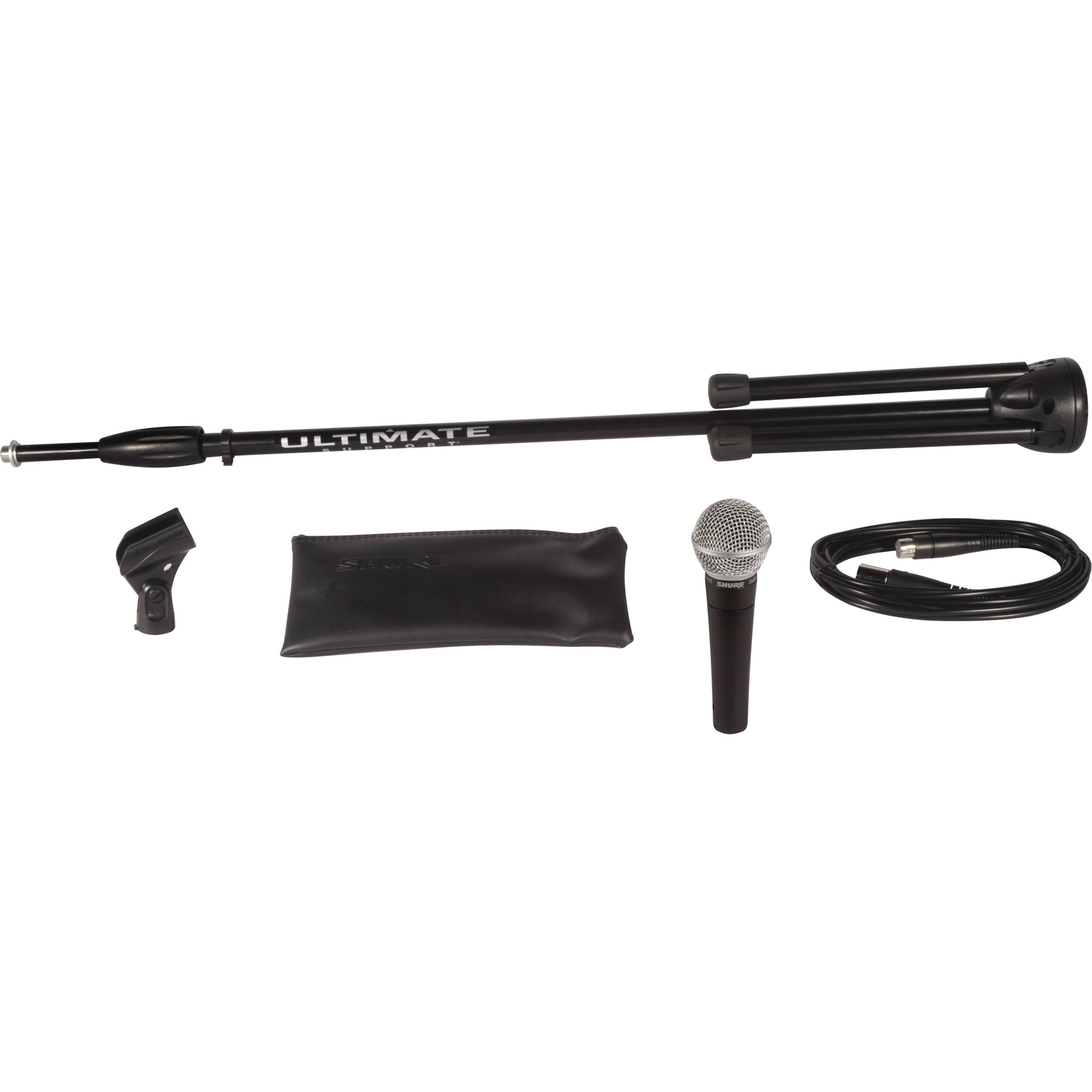 Shure SM58-CN with Mic Stand and XLR Cable